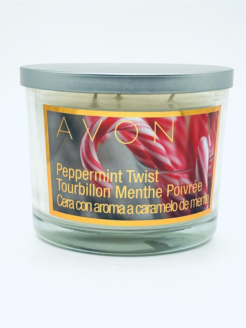 Scented Avon Candle Peppermint Twist